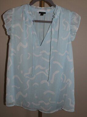 Women's Loft Sheer Flutter Blouse, Size Small